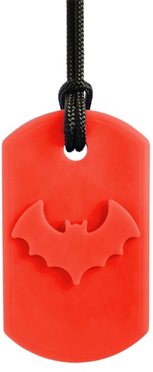 ARK Therapeutic kauwsieraad ketting Bat Bite rood voor kinderen.