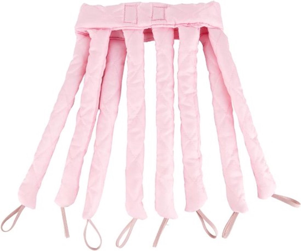 Zijden haar kruller voor heatless krullen 's nachts - Lange en medium haar - Roze