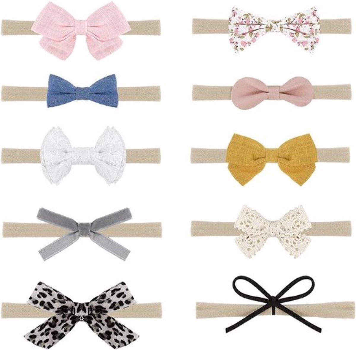Elastische nylon dunne strik hoofdband voor haaraccessoires met modieus design.