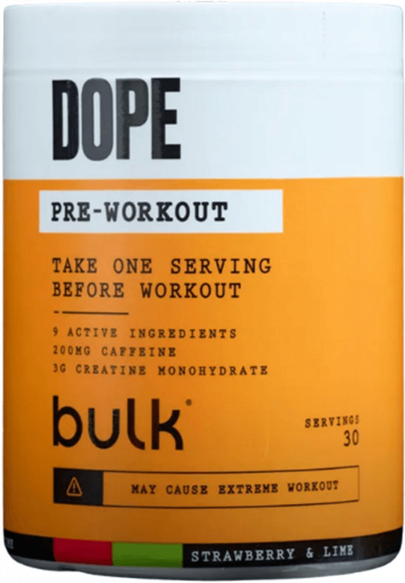 Bulk Dope Pre-Workout (30 serv) Strawberry & Lime - Pre-Workout - Pre-Workout Booster