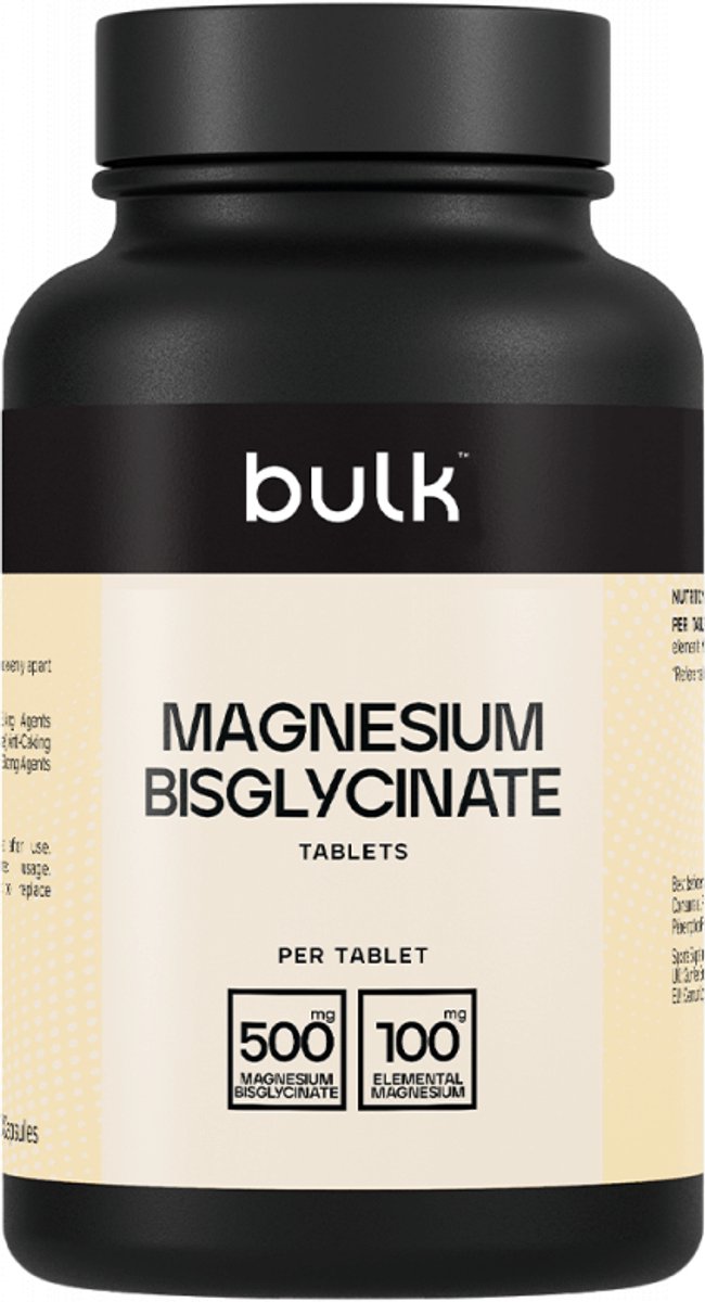 Bulk Magnesium Bisglycinate (180 Tabs) Unflavoured - Vitaminen, mineralen & gezondheid - Mineralen