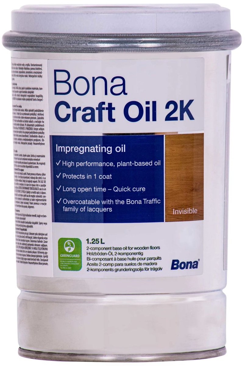 Bona Craft Oil 2k Invisible - 1,25 liter