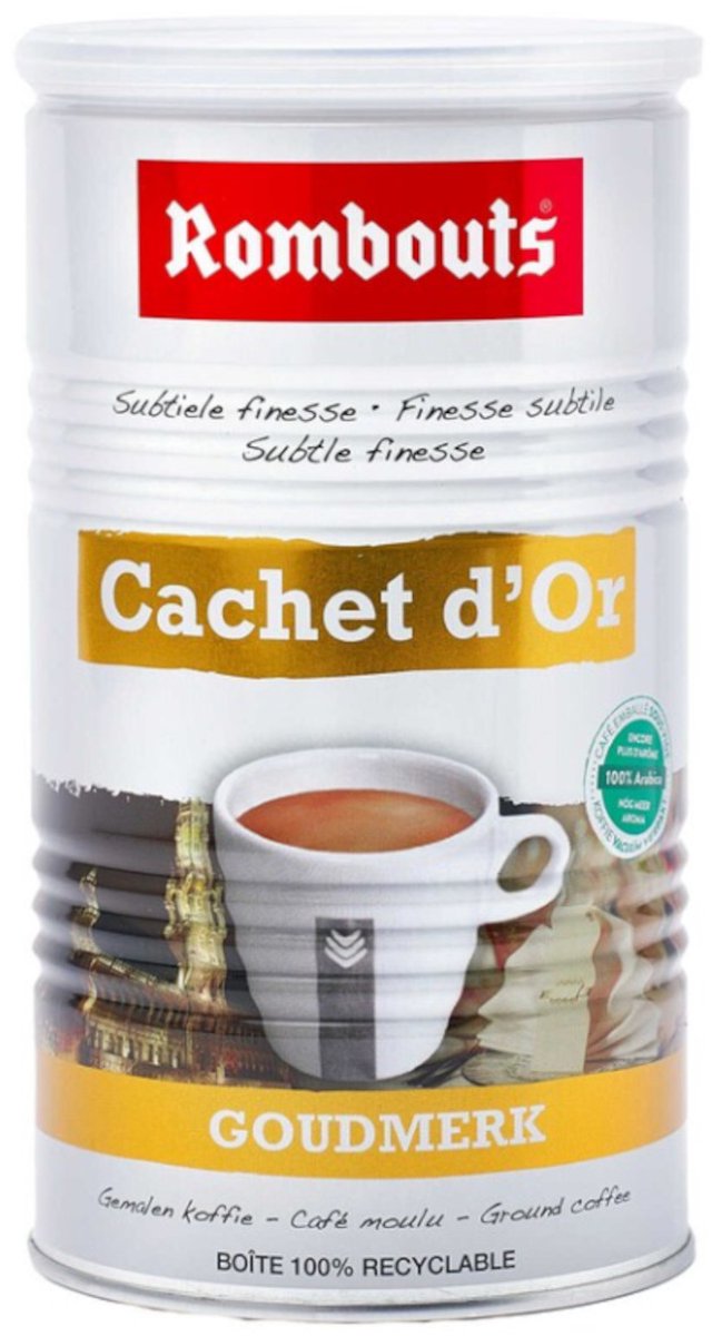 Rombouts Cachet d'Or Goudmerk - Gemalen Koffie - 500g
