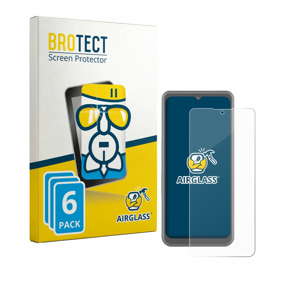 Screenprotector 6 Stuks voor Sonim XP Pro Thermal Beschermglas transparant