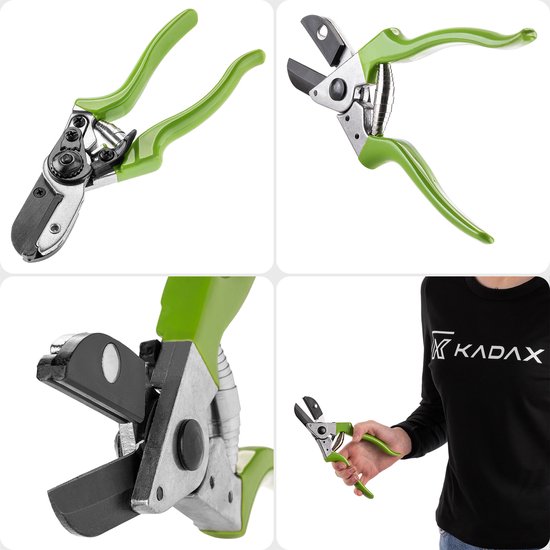 KADAX Amboss-tuinschaar, rozenschaar van koolstofstaal, bloemenschaar voor het nauwkeurig knippen van rozen, bloemen, planten en dunne takken, plantenschaar van KADAX — afbeelding 2