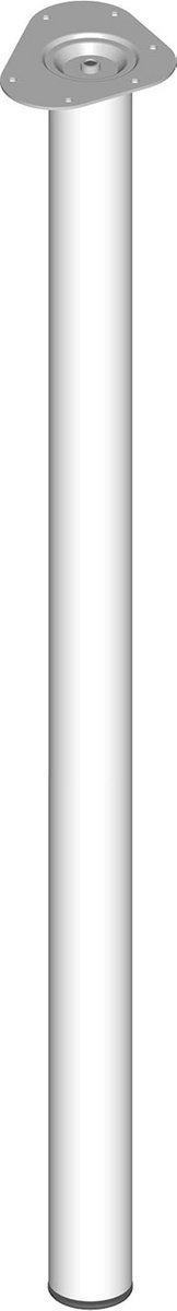 Set van 4 Ronde Stalen Tafelpoten en Meubelpoten, Inclusief Schroefplaat, Lengte 80 cm