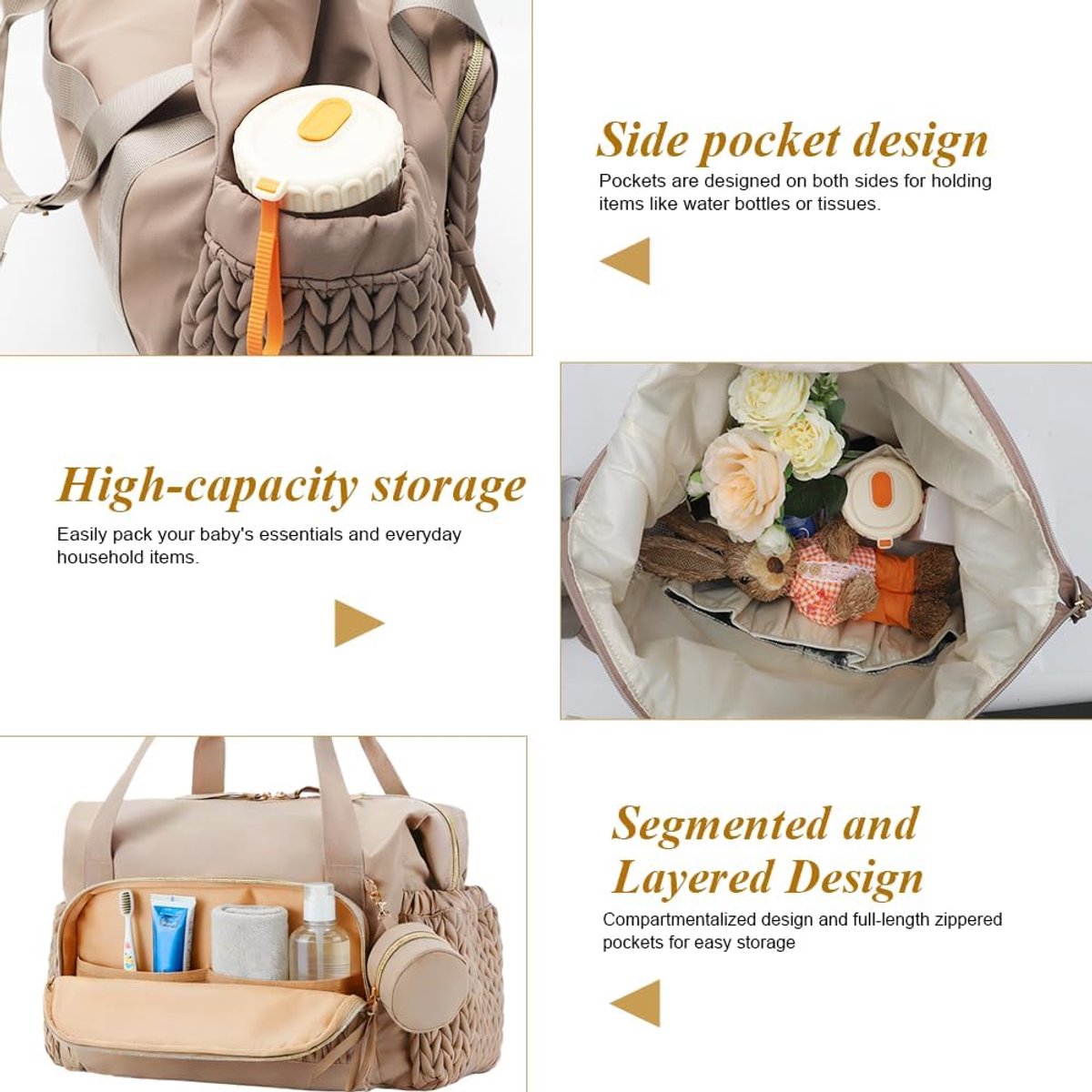 Luiertas rugzak - Ruime babytas met geïsoleerde flessenvakken en ergonomisch design – foto 3