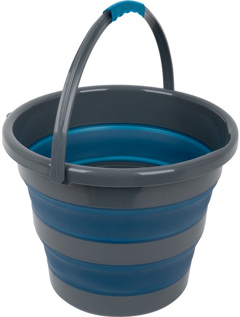 Brunner Drum 10 Opvouwbare Campingemmer - Blauw/Zwart - 10L - Ø32 cm - Lichtgewicht - Ruimtebesparend - Voor Water, Afwas of Opslag - Hitte- en Vorstbestendig