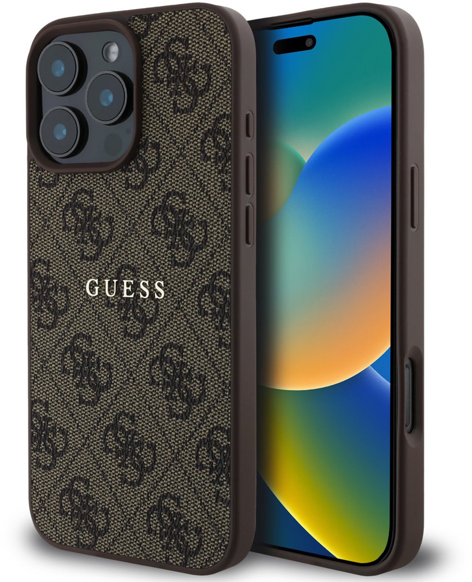Guess telefoonhoesje voor iPhone 16 Pro Max - MagSafe - Bruin