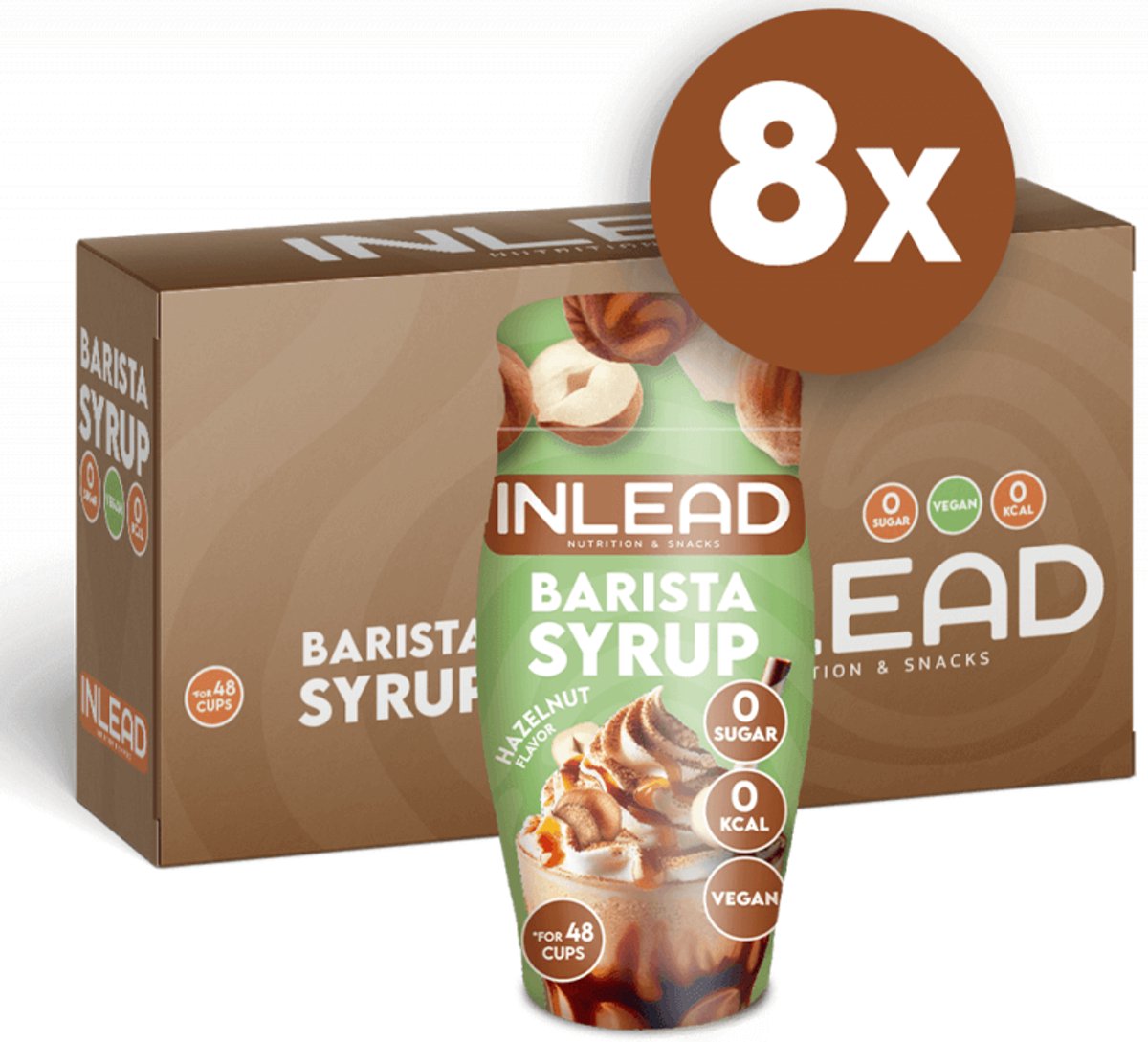 Inlead Barista Syrup (8x65ml) Hazelnut - Functionele voeding - Sauzen/Siropen
