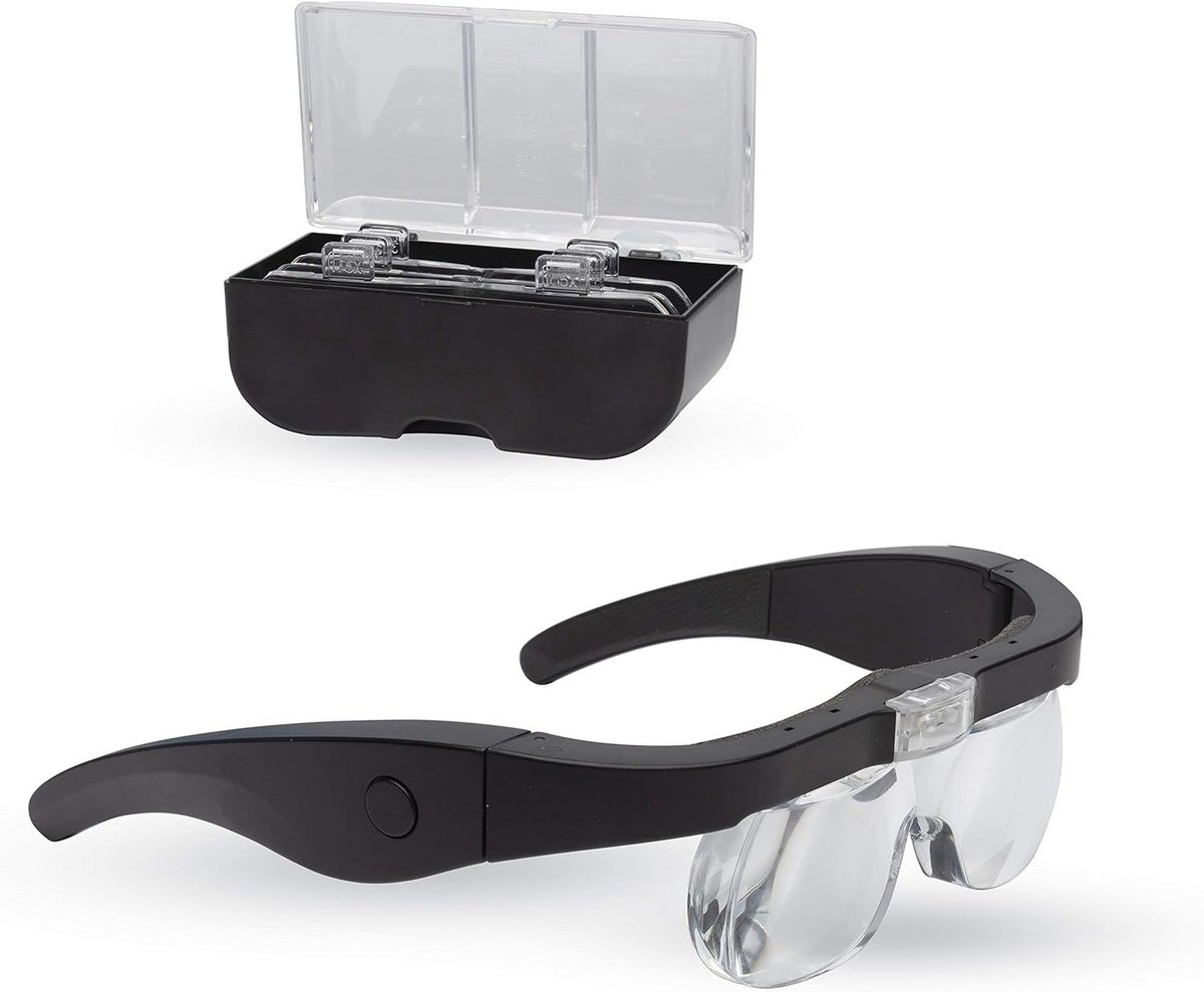 Lightcraft Pro LED-vergrootglas met 4 lenzen, LC1790USB