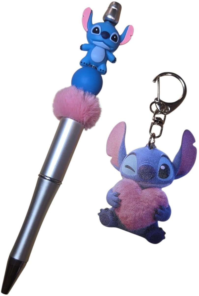 Stitch pen met tas/sleutelhanger