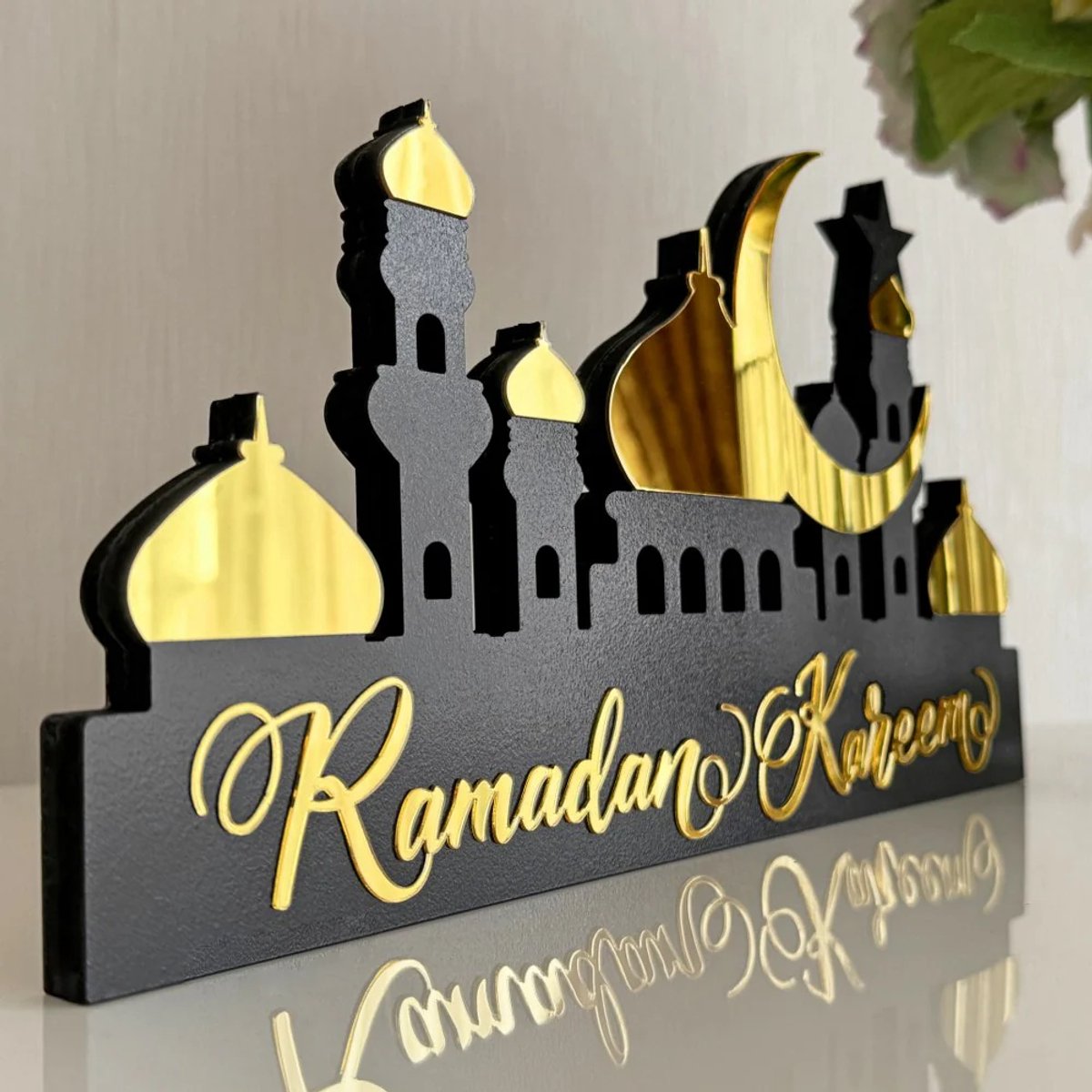 IWA Concept Ramadan Kareem - Tafeldecoratie - islamitische producten - Ramadan Decoratie - Eid Decoratie - Ramadan Cadeau - Goud