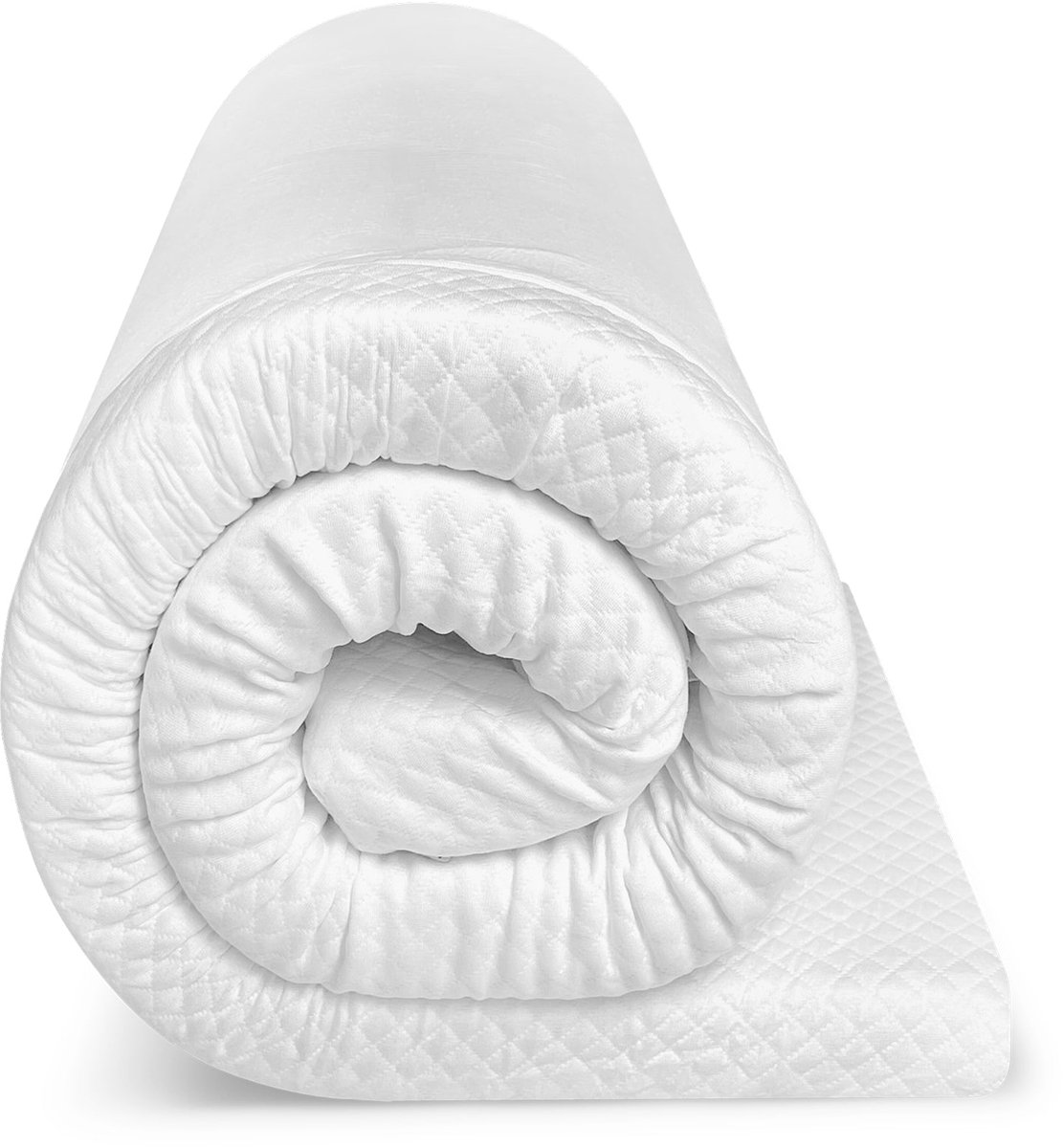 dailydream Matrastopper 200x200 cm – Traagschuim – Zacht ligcomfort – 3,5 cm – Pure S – Topper Weiß