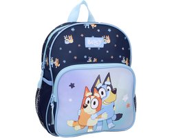 Bluey Kinder Sac à Dos Smoochy Kiss – Sac à Dos Scolaire – Blauw – Met Avant-Poche – 29 × 23 × 10 cm