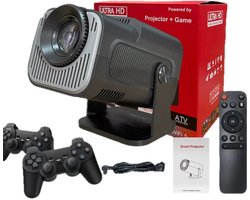 Mini-projecteur HY520 avec Bluetooth 5.0 et WiFi 6 – Projection de 30 à 150 pouces, projecteur portable HD 720P avec correction automatique du trapèze – pour le traçage, le dessin et l'utilisation à domicile