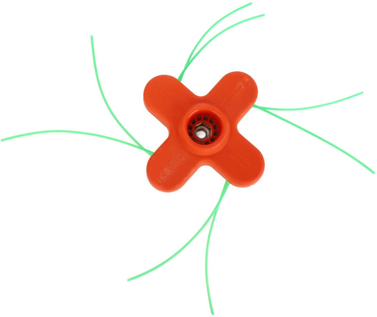 Tuinaccessoire: trimmerkop geschikt voor 4 draden, geschikt geschikt voor bosmaaiers, 10x1,25 mm binnendraad.