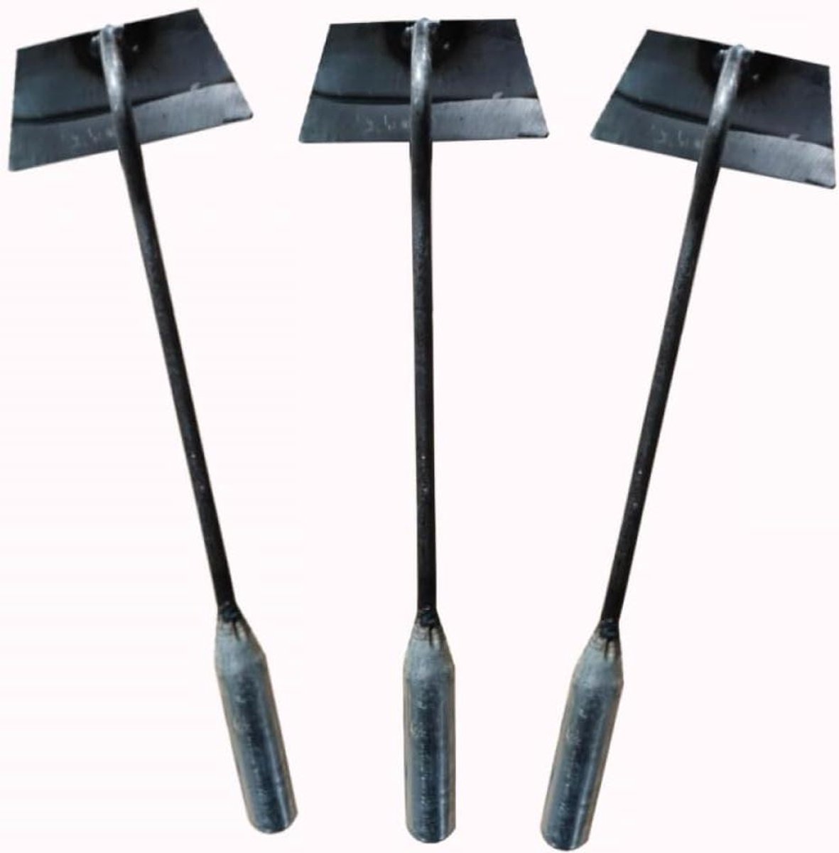 Holle schoffel - Tuinwerktuig - Onkruid wieden - Gehard staal - Trapezium vorm - Zilver
