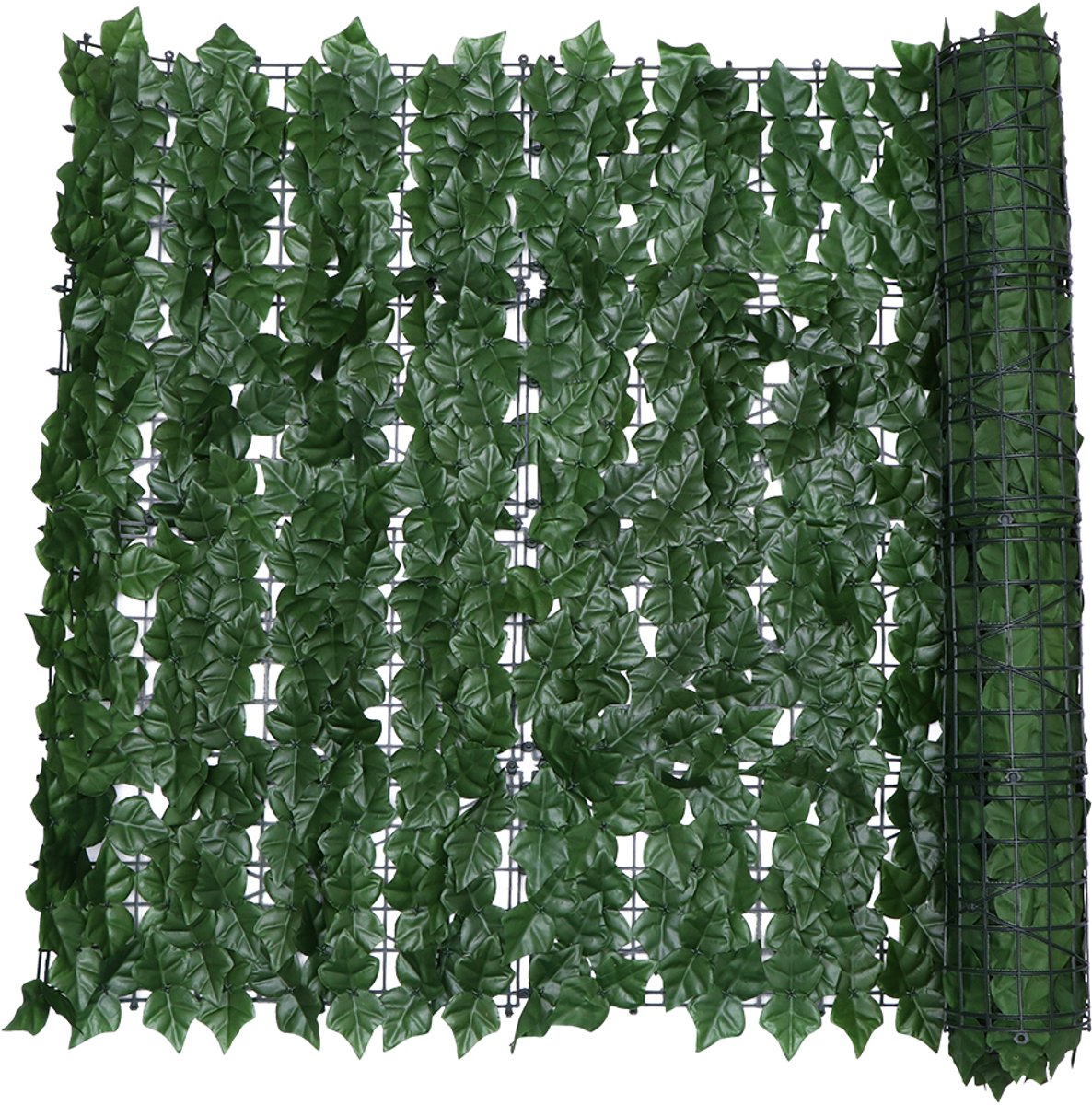 Lemlit Kunsthaag Klimop 0.5 x 3 m - Kunstklimop Privacy Scherm UV Bestendig - Balkonscherm voor Tuin Balkon Schutting en Terras - Groen