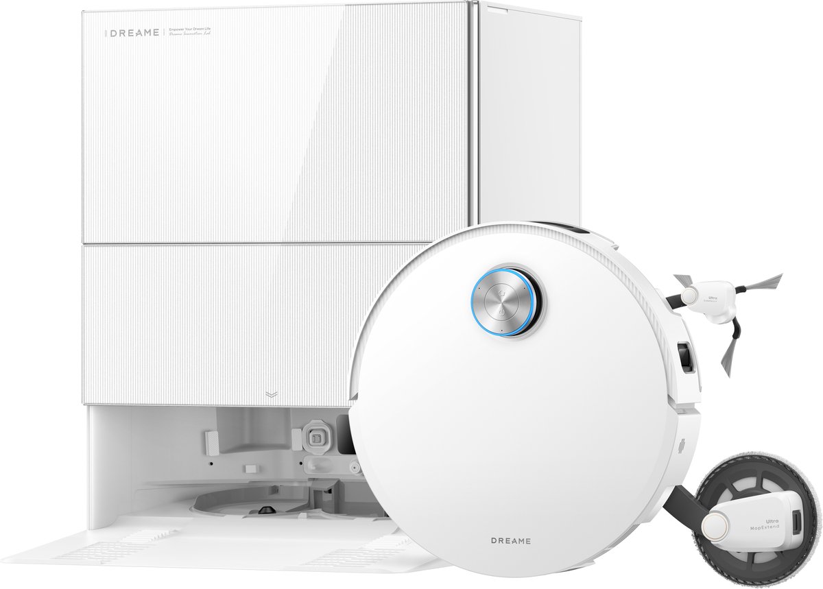 Dreame Robotstofzuiger X60 Pro Ultra Complete Wit | 42.000 Pa | Uitschuifbare arm tot 18 cm | Zelfreinigende dweil | Automatisch legen & bijvullen | Hoeken & muurranden | Huisdieren | AI navigatie | Obstakelherkenning | Allergie | Anti-klit | — afbeelding 2
