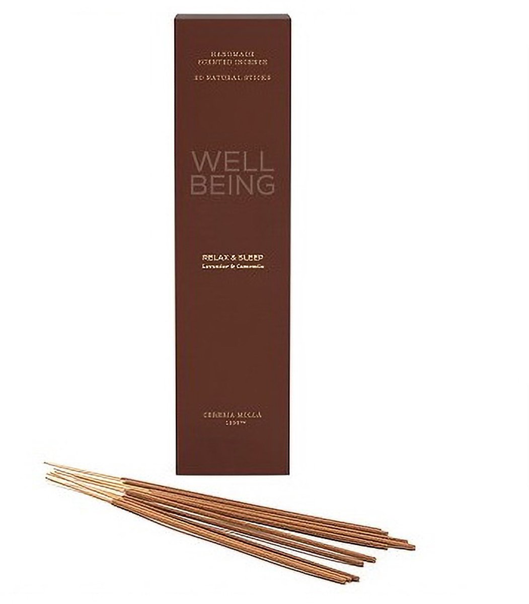 Cereria Mollà 1899 Well Being - UPLIFTING - 20 wierook stokjes - Damask Rose & Geranium - Cereria Mollà 1899 - NIEUW bruin