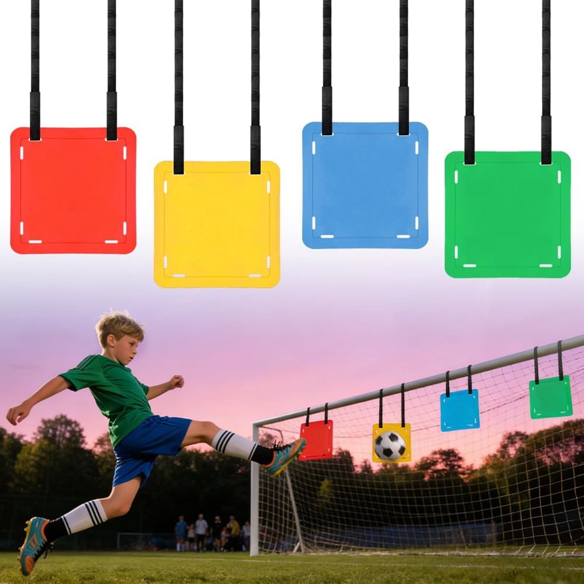 Doelwitten, schietdoelen, reactiesnelheidsdoelen, doelschijven en verstelbare banden worden gebruikt om de nauwkeurigheid te verbeteren en zijn geschikt voor trainingen in voetbal, rugby en honkbal.