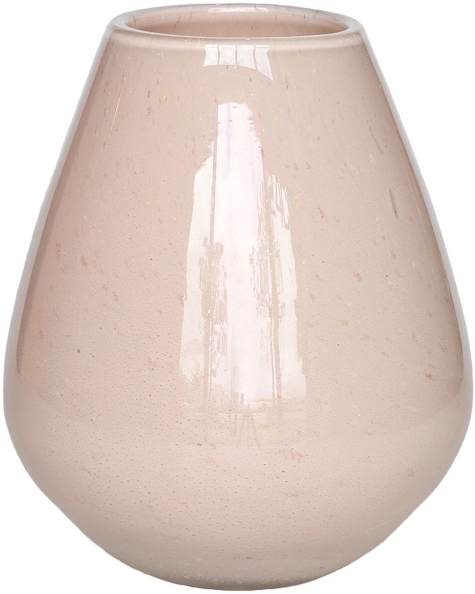 Vase The World Vaas Tasman Elite | Ivory | Mondgeblazen dik glas | Ø18 x H20 cm