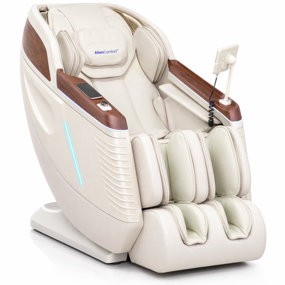 AlienComfort™ Therapeutische Massagestoel ATLAS Beige - 6 Ultra rollers & 18 Airbags - Surround Sound - Massage stoel - Massage - Massagestoel Elektrisch - Nekmassage - Massage apparaat