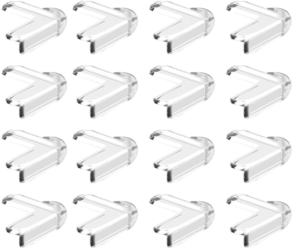 Pack van 16 Transparante Hoekbeschermers voor Kinderen - Silicone Veiligheidsbescherming voor Meubels