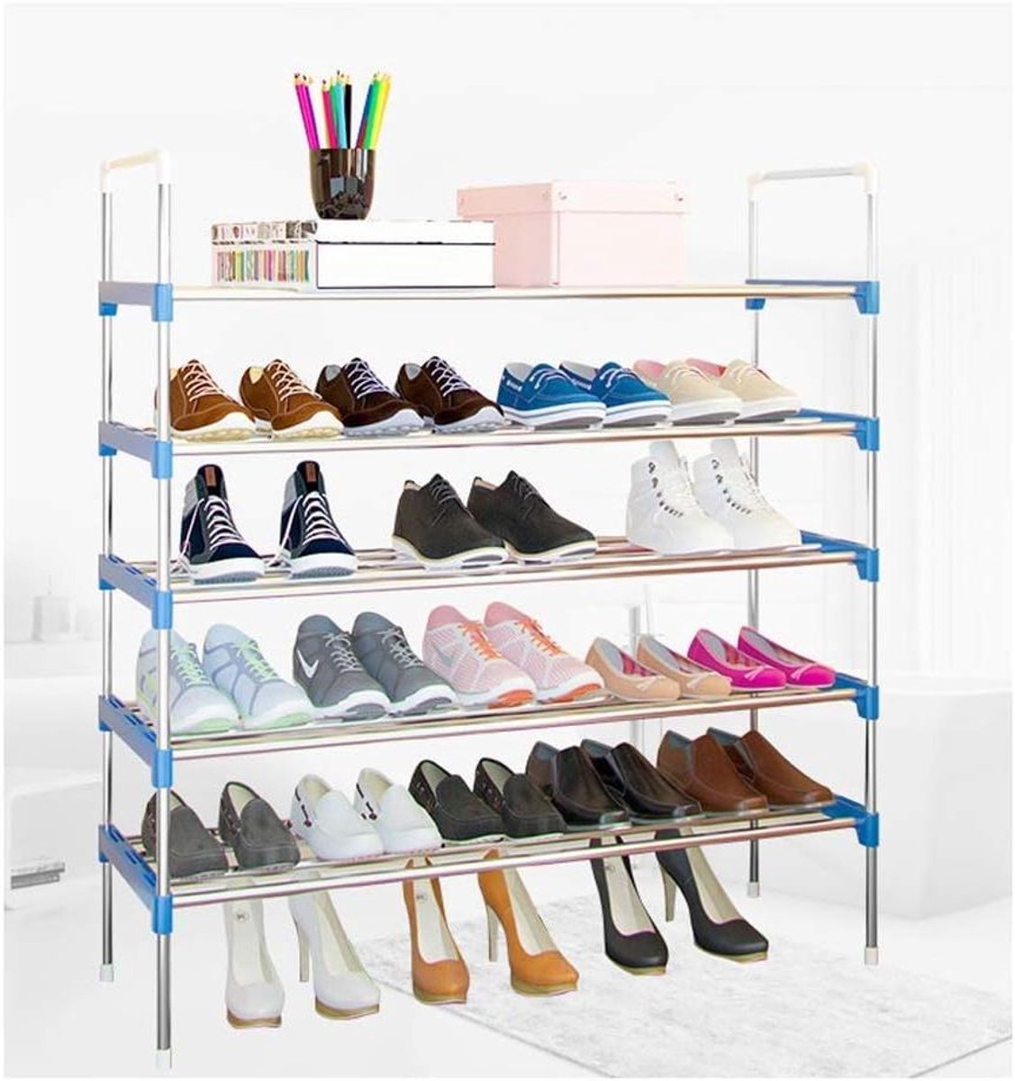 Schoenenrek - Schoenenkast - Opruimen Thuis - Multi-layer Opslag - 86x28x102cm - Multicolor