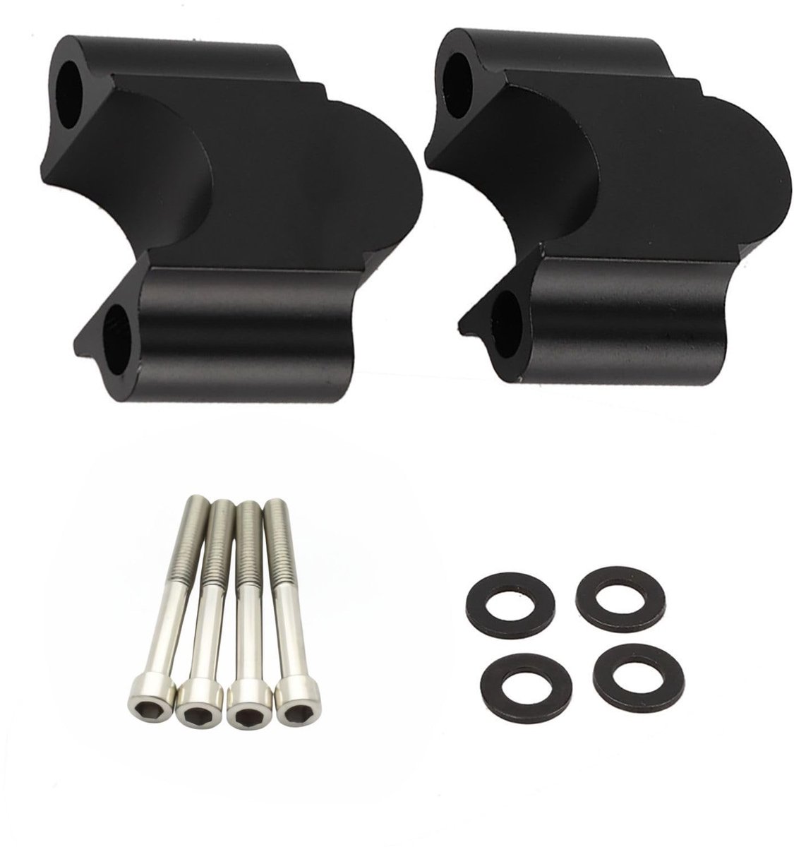 aladdien - Motorcycle Handlebar Riser 7/8'' 22mm - Aluminium - Verhoog Comfort en Ergonomie - Verbeter Rijervaring - Verstelbaar - Geschikt voor Mot...