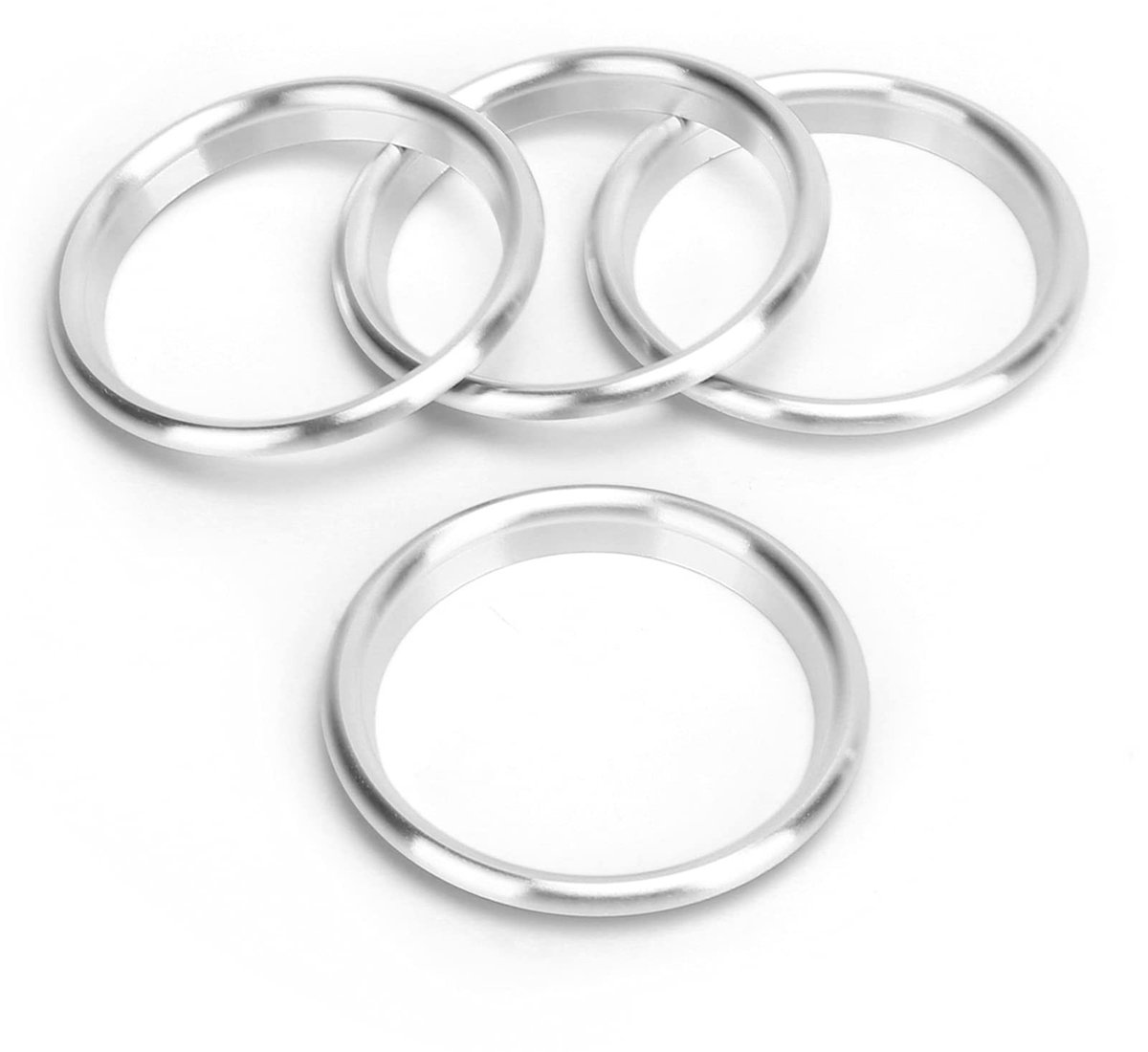 aladdien - Auto Console Luchtuitlaat Ring - Vervangingsset - Zilver - Ventilatiering - Aluminiumlegering - Geschikt voor A3 2014-2019