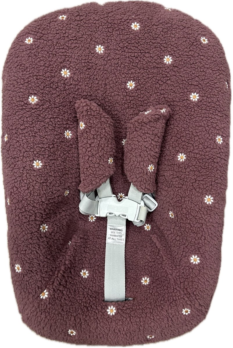 Julé Design Tripp Trapp new born hoes teddy bloemen mauve/oud roze