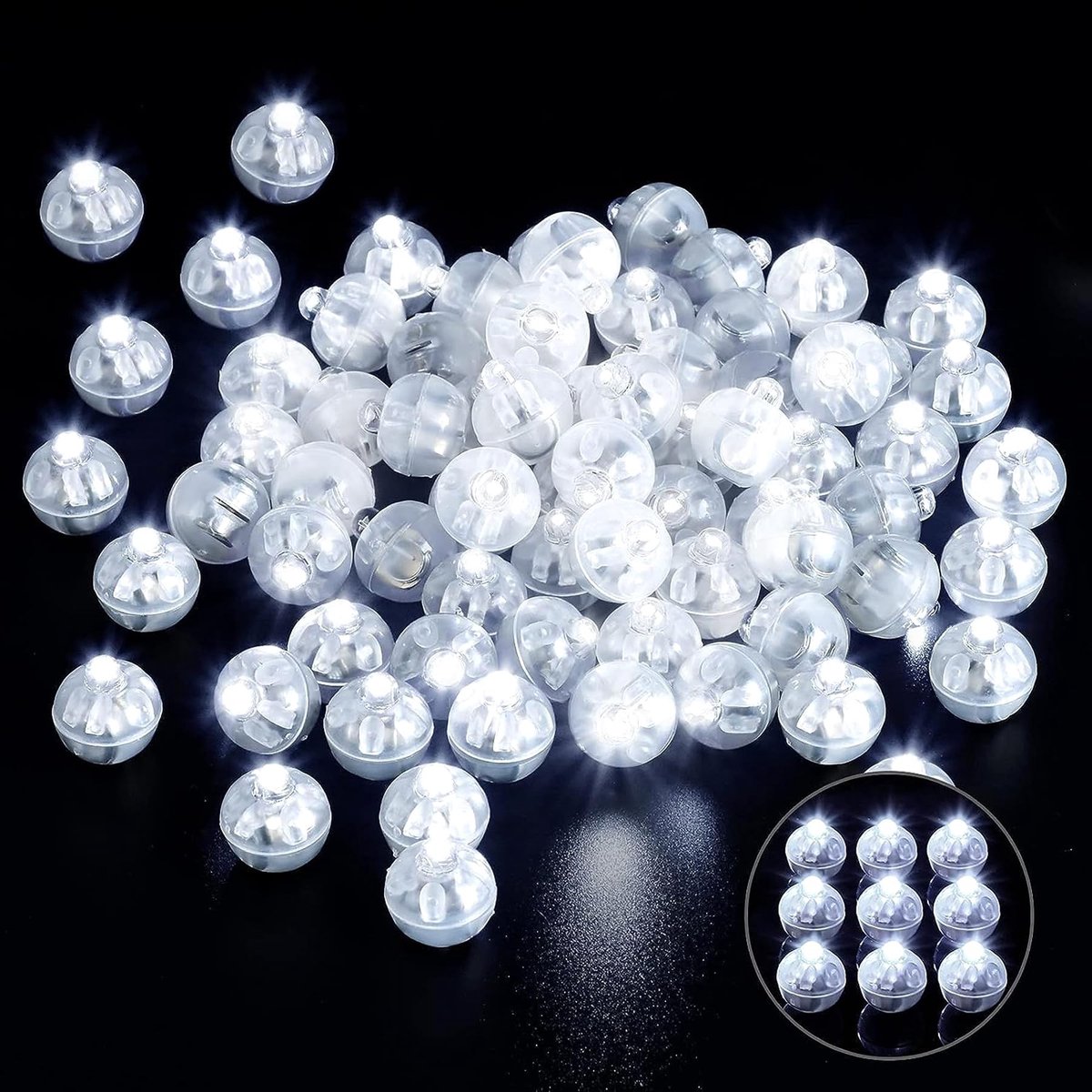 aladdien - Led Ballonlampjes - Kleurrijke Verlichting voor Feesten - 120 Stuks - Perfect voor Verjaardagen en Bruiloften - Creëer een Romantische Sfee