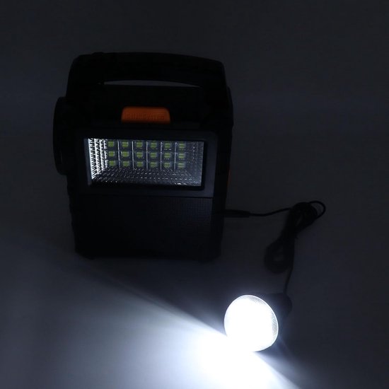 Draagbare Zonnegenerator - Noodstroom Aggregaat - Kamperen en Noodgevallen - Ingebouwde Verlichting - 30x18x10 cm — afbeelding 2