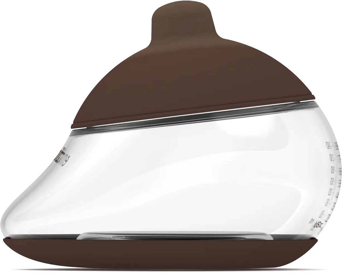 Emulait Anatomy Babyfles - Kleur: Rich - Maat: 5 - 240 ml - borstvormig - natuurlijk voeden - anti-koliek - bpa-vrij