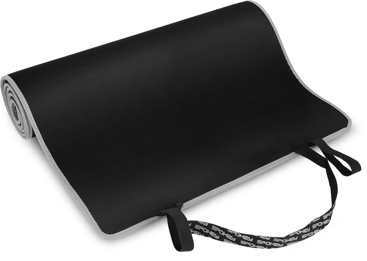 Spokey FLEXMAT Fitnessmat - Zwart - 183 x 61 x 0.6 cm - Neopreen - Antislip - Draaggreep