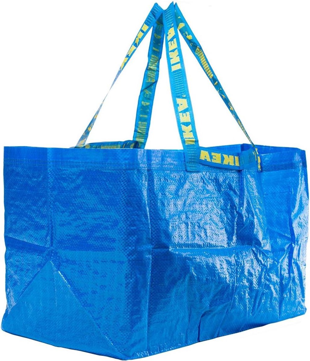 Grote boodschappentas - Draagtas - Boodschappen doen - Set van vijf - 38 L - Blauw