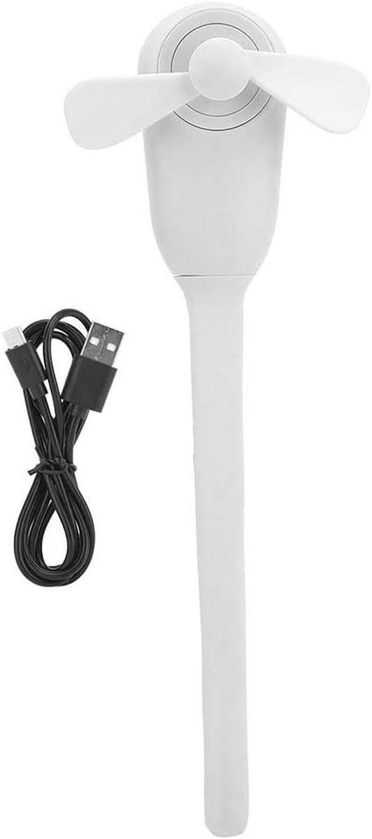 Draagbare Ventilator - Mini Koeler - Comfortabel Buiten - Verstelbare Hoek - 25.7 cm - Wit