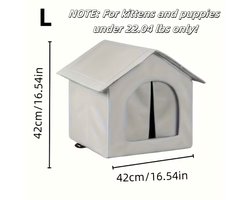 Geïsoleerd Buiten Kattenhuis L - Waterdicht Oxford Hondenhok & Huisdieren Shelter