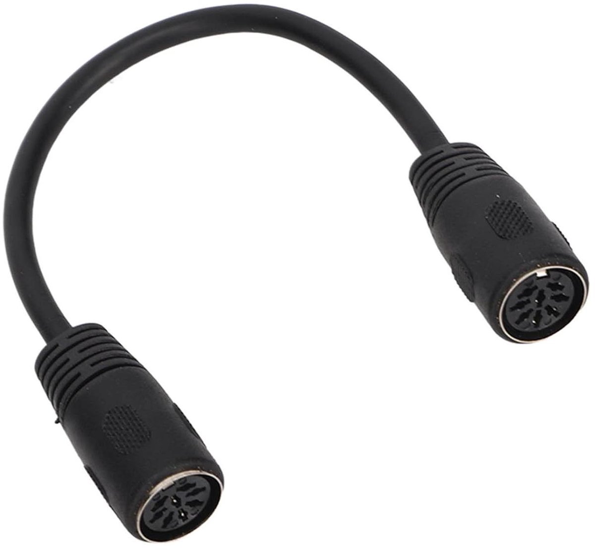DIN 8Pin Adapter - Verlengkabel Audio - Geluid Verbinding - Pure Koperen Kern - 02 m - Zwart