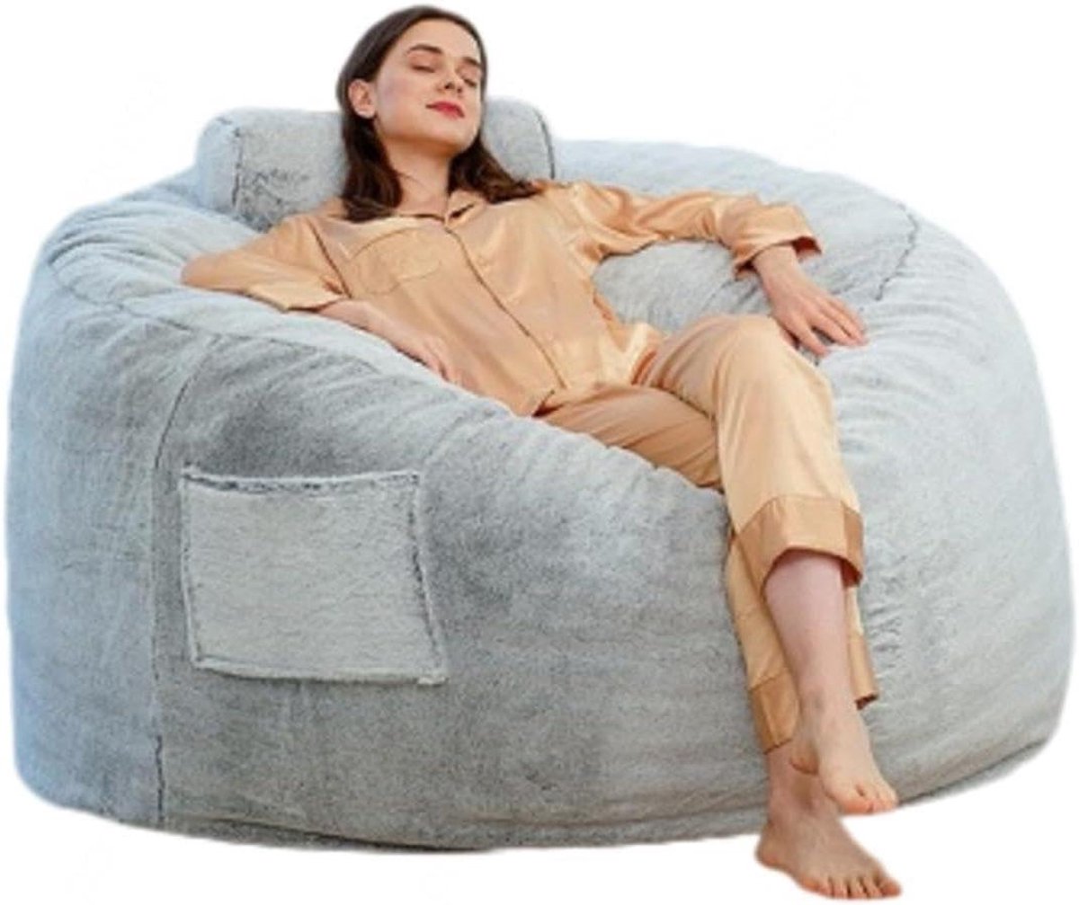 Zitzakhoes - Zitkussen - Ontspannen Zitten - Wasbaar - 152cm x 76cm - Zwart