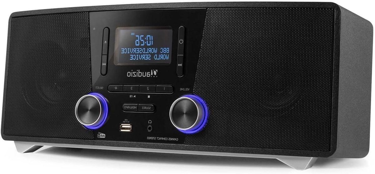 DAB Radio CD - Stereo Systeem - Muziek Luisteren - 120W Vermogen - LCD Display - Zwart
