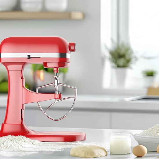 Mixer Opzetstuk - Platte Klopper - Bakken Maken - Roestvrij Staal - 6 Qt - Zilver van Merkloos — afbeelding 2