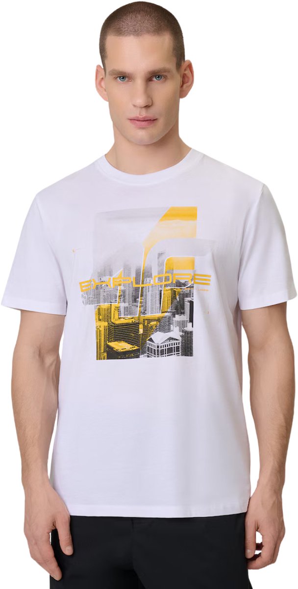 4F T-shirt Heren Wit - Maat L