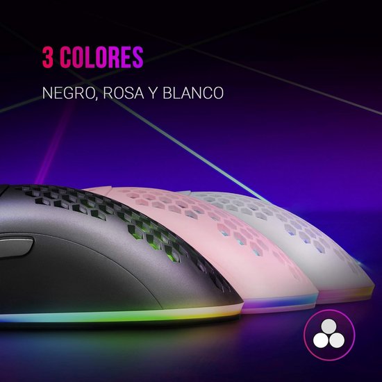 Mars Gaming MMAX Wit, Muis RGB 12400 DPI, Ultralicht 69g, Flexibele Kabel, Softw van mars — afbeelding 3