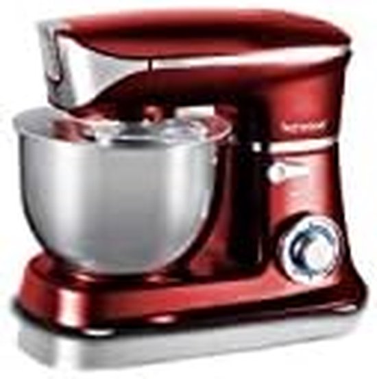 Krachtige Keukenmachine Rood 1300W met 6.5L Kom en Planetaire Mixer — afbeelding 4