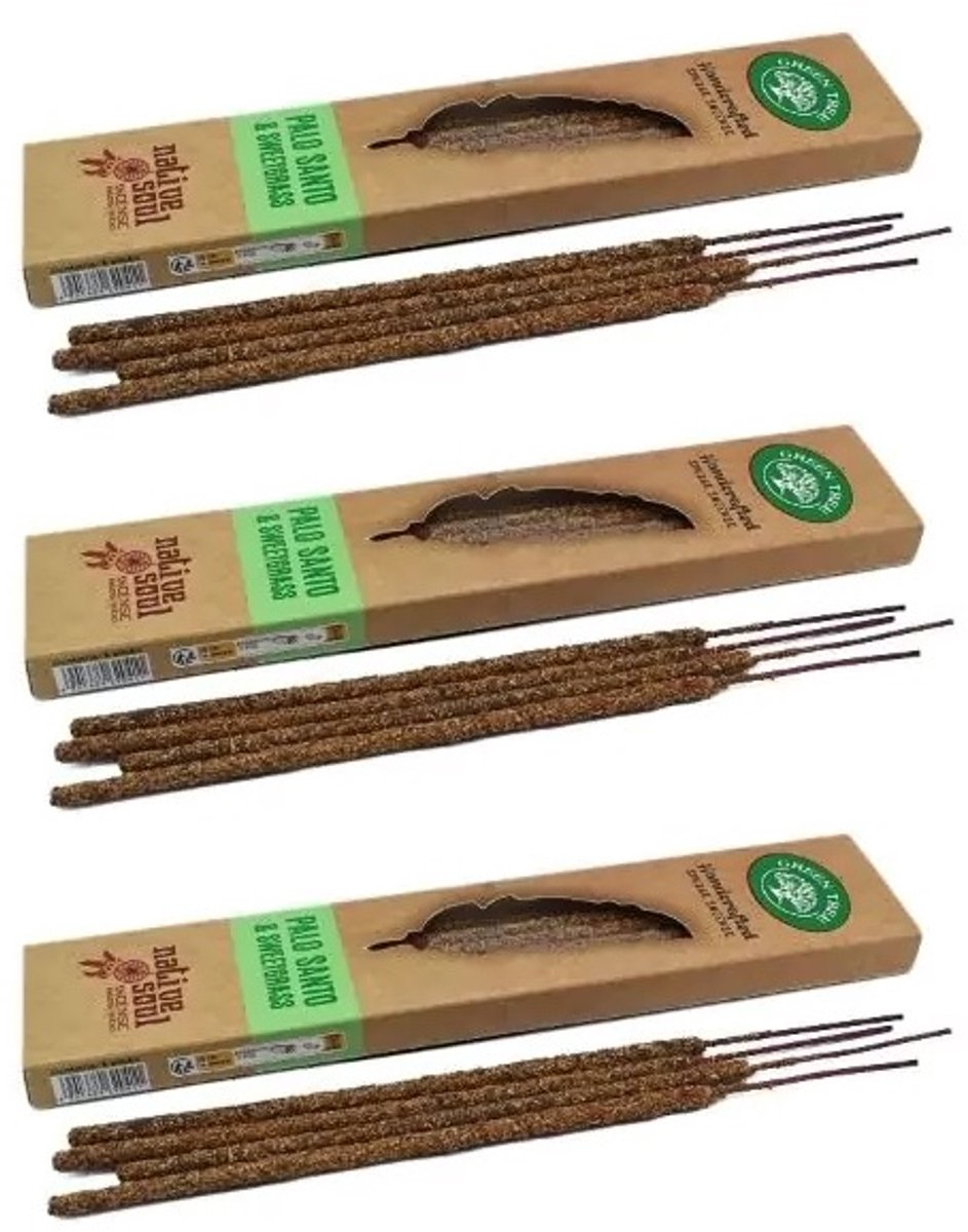 Native Soul - palo santo sweetgrass - smudge - wierook - green tree - 3 stuks — cadeau in Cadeau-ideeën - foto 2