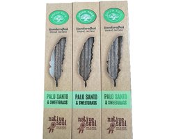 Native Soul - palo santo sweetgrass - smudge - wierook - green tree - 3 stuks