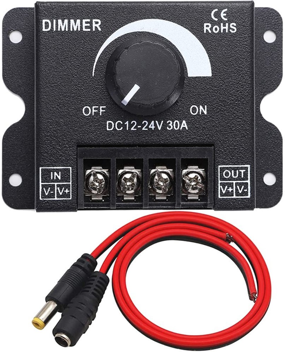 ONF3 - PWM LED Dimmer Controller - Verstelbare Verlichting - Voor LED Strips - 12V/24V 30A - Dimmer voor LED - Energiebesparende Oplossing - Ges...